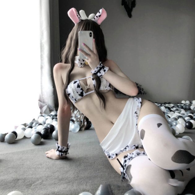 Maid Cow Cosplay Lingerie  Costume