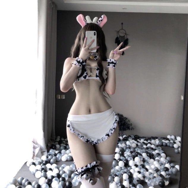 Maid Cow Cosplay Lingerie  Costume