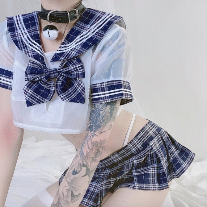 Plaid School Girl Costume Set