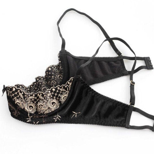 Black Lace See Through Bra and Panty Set