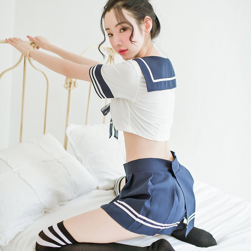 Pleated Sailor School Girl Costume