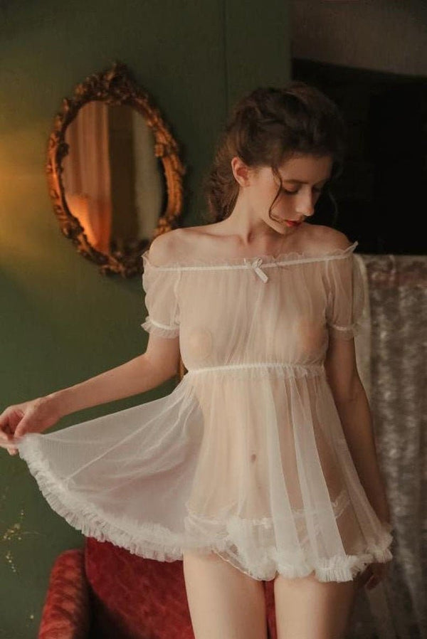 Sheer Ruffle Babydoll