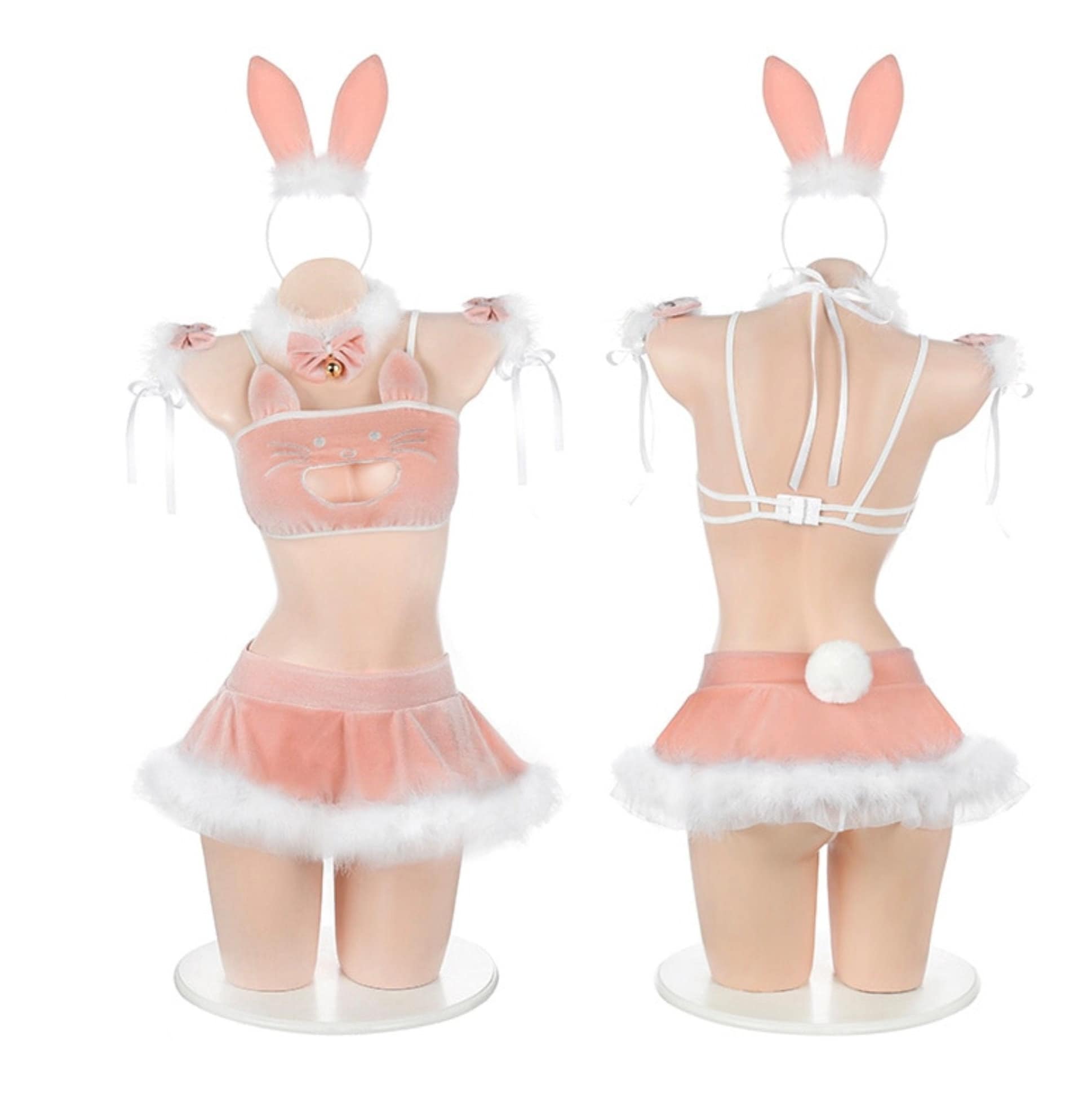 Pink Velvet Bunny Costume